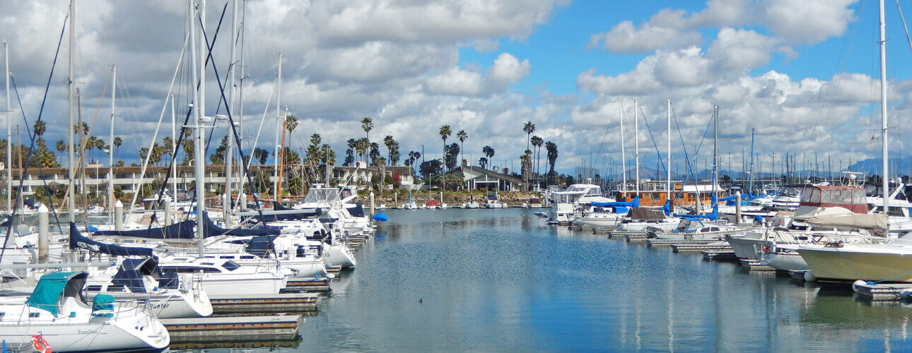 Boats in harbor